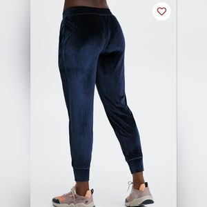 Blue Velour Fabletic Jogger
